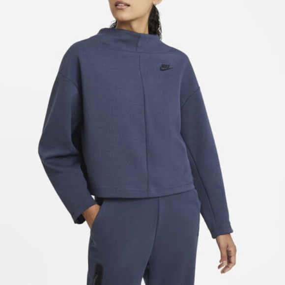 NIKE Sportswear Tech Fleece Crew Sweatshirt Thunder Blue {PP48} - Picture 1 of 6